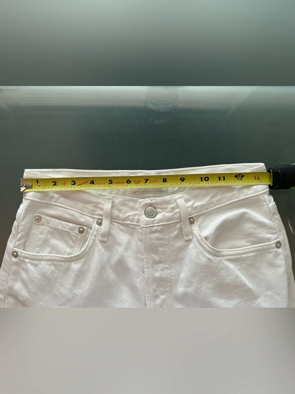 Agolde Lana Slice Jeans Button Fly White Size 25